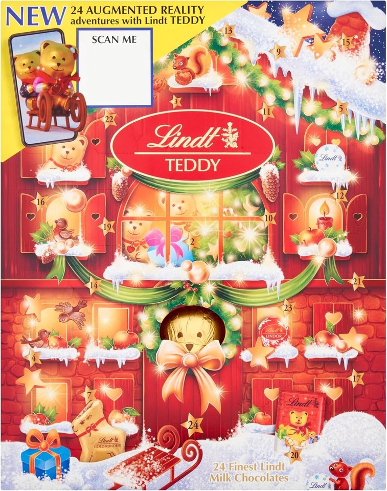 Lindt Teddy Milk Chocolate AR Advent Calendar 2025 Large 250g 24 lindt-teddy-milk-chocolate-ar-advent-calendar-2025-large-250g-24
