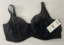 Chantelle 13F1 Unlined Underwire Bra - Black - 34J- Brand New