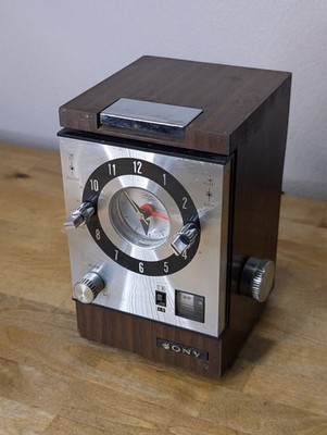 Vintage Sony 7FC-89W AM/FM Alarm Clock Radio Working Space Age MCM