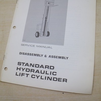 CAT TOWMOTOR STANDARD HYDRAULIC LIFT CYLINDER Shop Service Manual forklift GUIDE