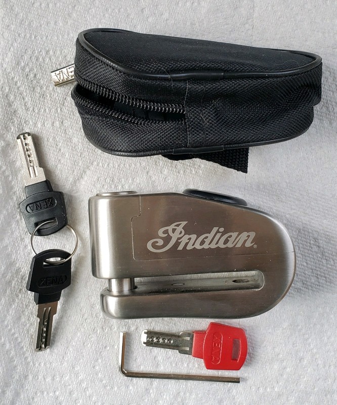 Vintage Genuine Indian Disc Lock With Alarm