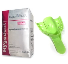 Grills Dentures Mold Mouth Impression Kit - 1lb Alginate + 12 Large Upper Trays