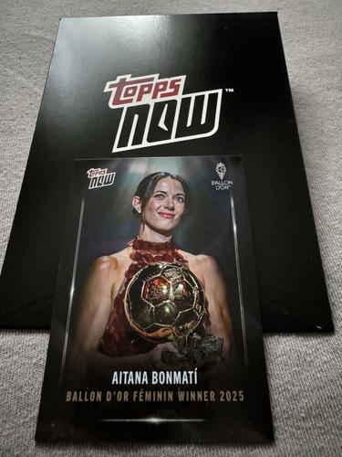 Aitana Bonmati - 2025 Pallone d'Oro Topps NOW® Carta Vincitrice Bonmati prezzo ebay