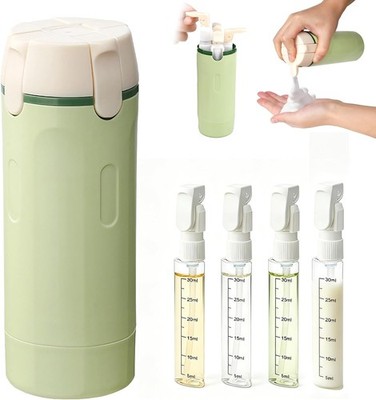 Ruichi 4-in-1-Reisespender, Refillable Travel Dispenser Bottles, Nachfüllbare 
