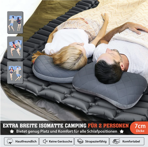Hikenture Camping Isomatte für 2 Personen Aufblasbar Outdoor Wandern Strand - Bild 5 von 5