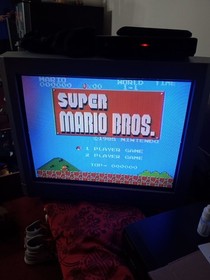 Nintendo NES Top Loader Console NES-101 Bundle Game Dogbone Controller Tested