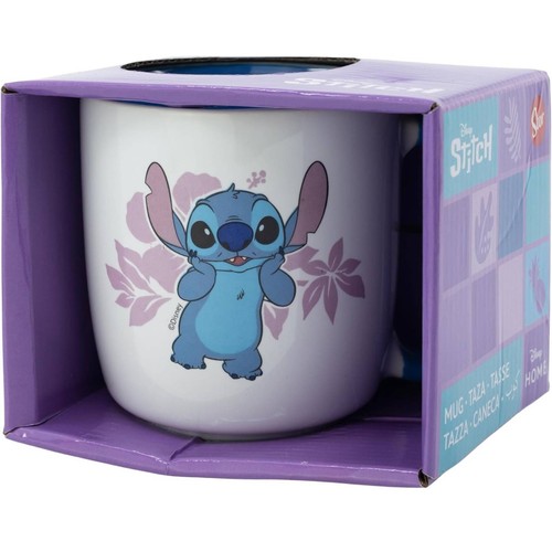 Disney Lilo & Stitch Keramik Tasse Motiv "Stitch pink & blue Flowers" - Picture 2 of 5