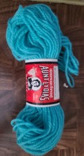 Vintage Aunt Lydia's Heavy Rug Yarn 70 Yard Skeins -Polyester Turquoise Icing