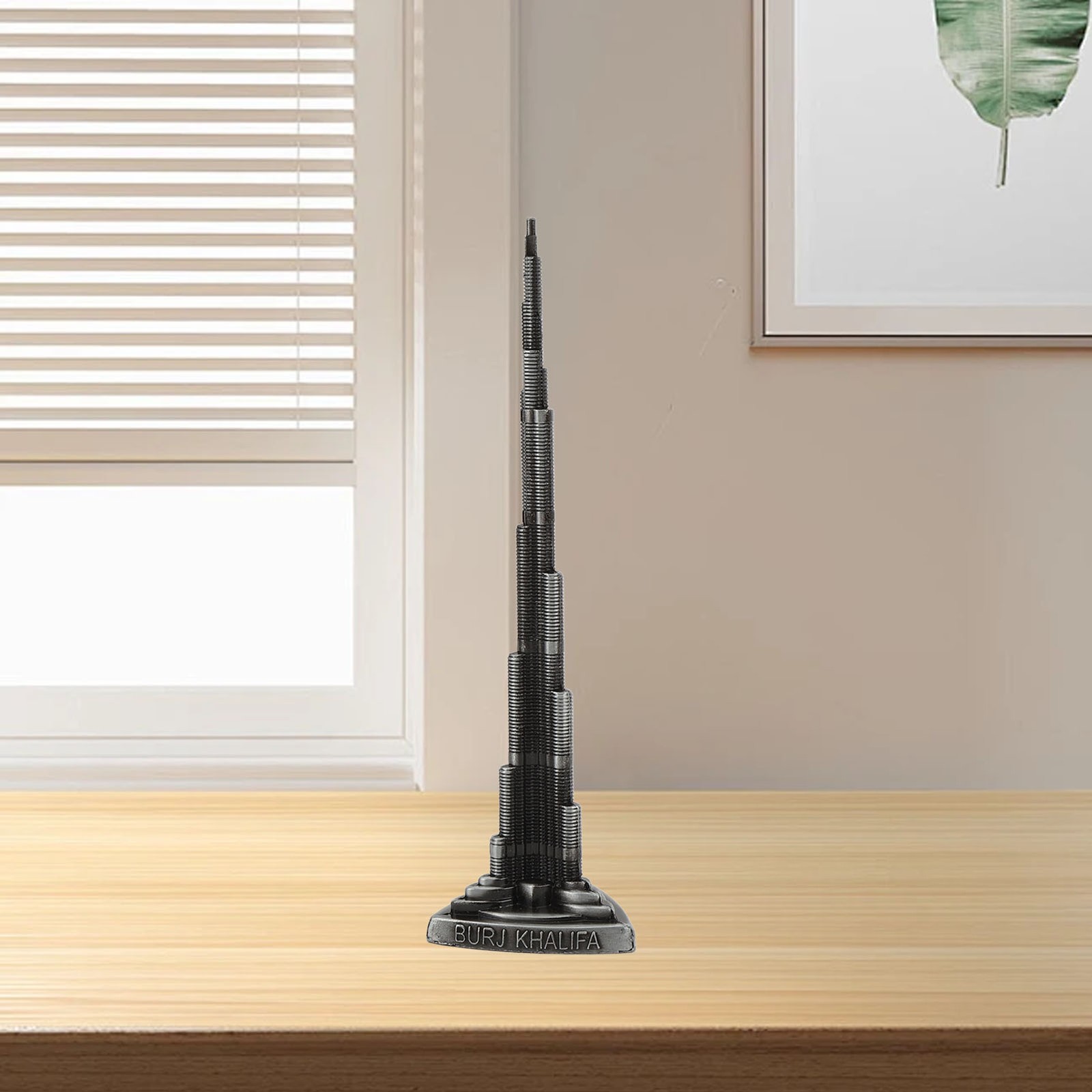 Burj Khalifa Tower Model Gray Alloy Miniature Dubai Tower Ornament Dubai