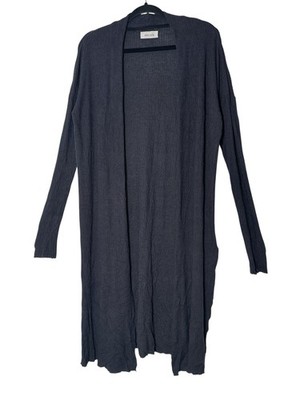 Mer Sea Cardigan Sweater Top Women s One Size Gray  Open Front Long Stretch