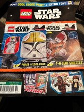 UK EXCLUSIVE LEGO MAG #132   PHASE 1 CLONE PILOT and LMT ED T-6 JEDI SHUTTLE