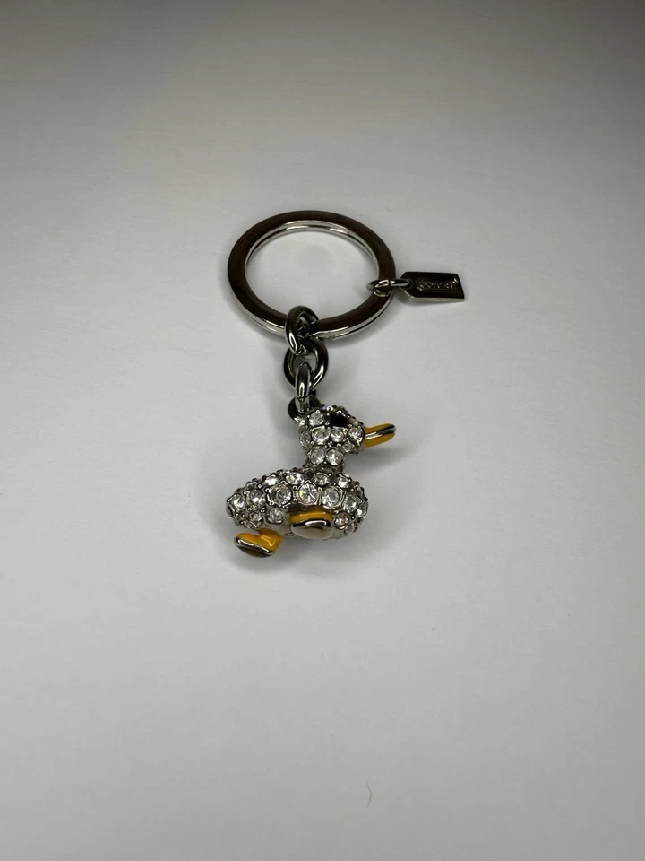 Llavero COACH Pave Cristal 3D Natación Patito Pato Llavero Nuevo sin Etiquetas Foto 2 de 4