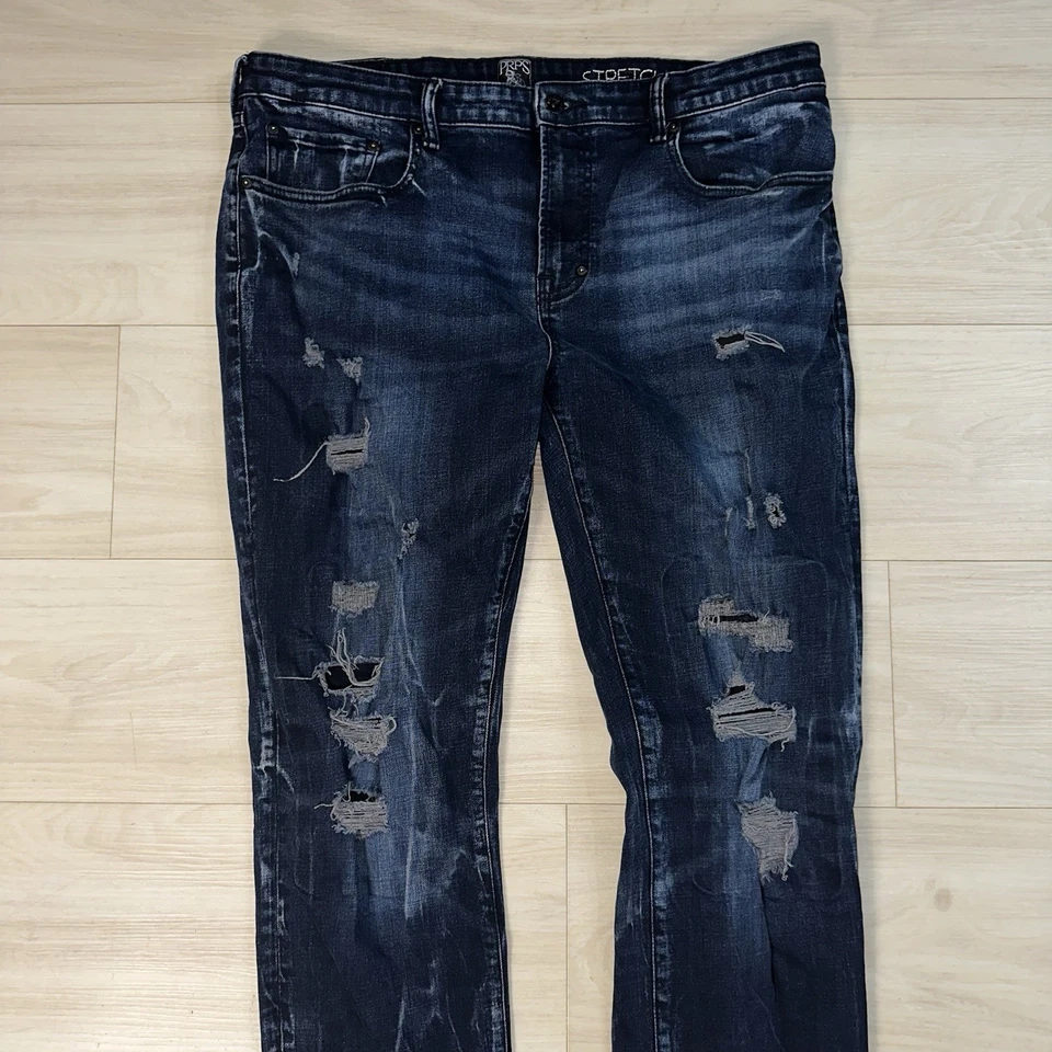 PRPS Jeans Men’s Size 36 (36x34) Dark Wash Denim Distressed Stretch - Image 3 of 4