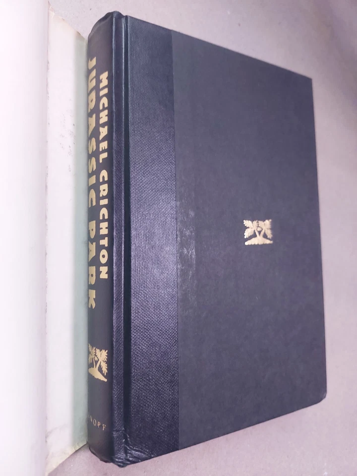First Edition Jurassic Park Alfred Knopf Michael Crichton Black Cover Foto 3 de 4