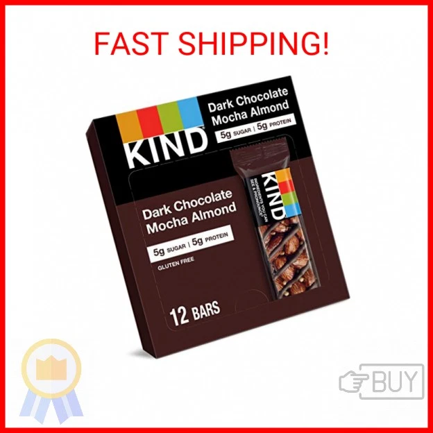 KIND Bars, Dark Chocolate Mocha Almond, Healthy Snacks, Gluten Free, Low Sugar,  - Image 2 of 2