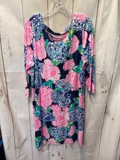 Lilly Pulitzer Women's Size XXL Navy & Pink Floral Dress