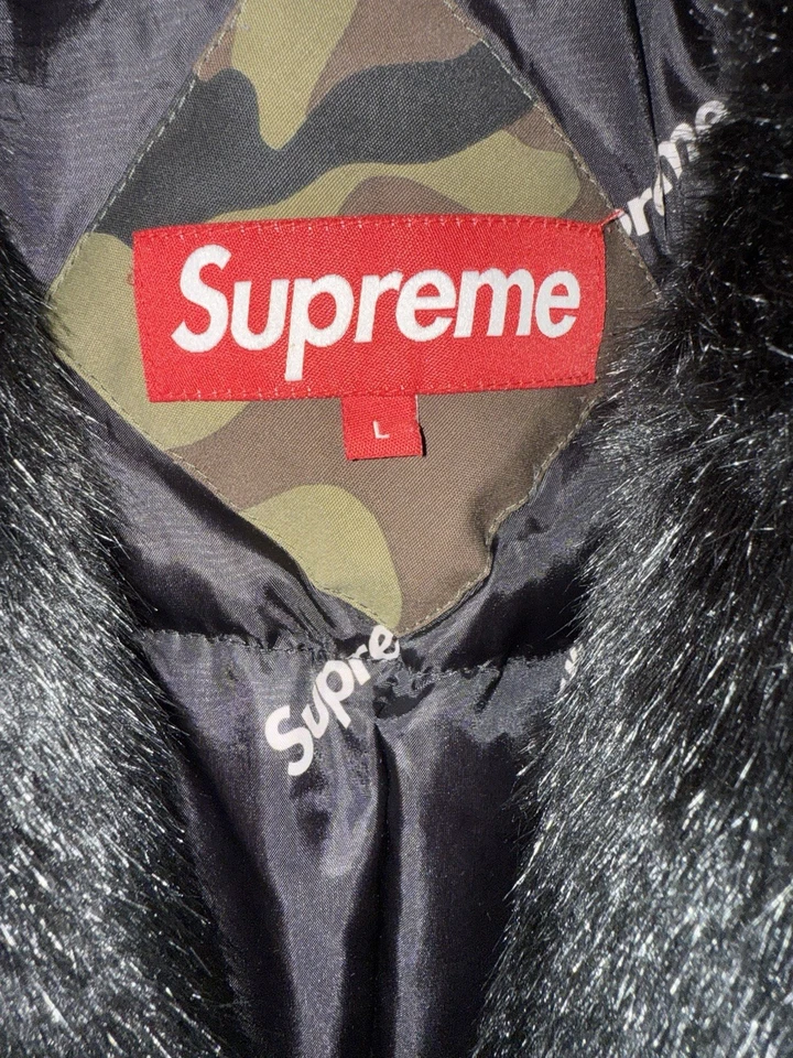 Chaqueta Supreme Down Trench Camuflada GRANDE FW 14 Logotipo Caja 2014 Foto 3 de 4
