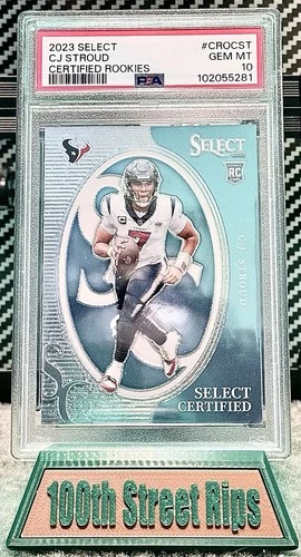 2023 Panini Select Certified Rookies CJ Stroud Rookie PSA 10 No. CRO-CST Texans