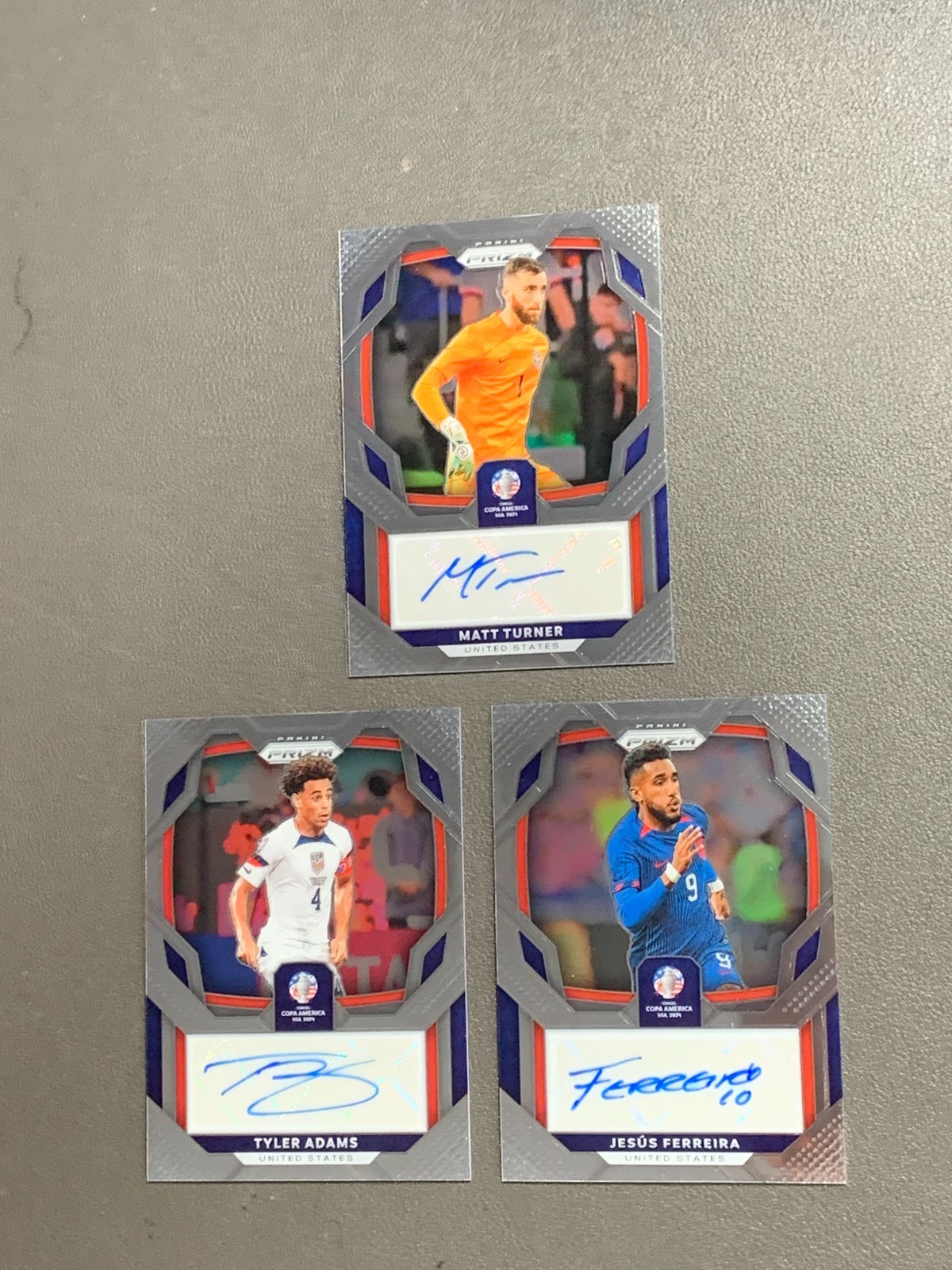 2024 Prizm Copa America Matt Turner Tyler Adams Jesus Ferreira Auto