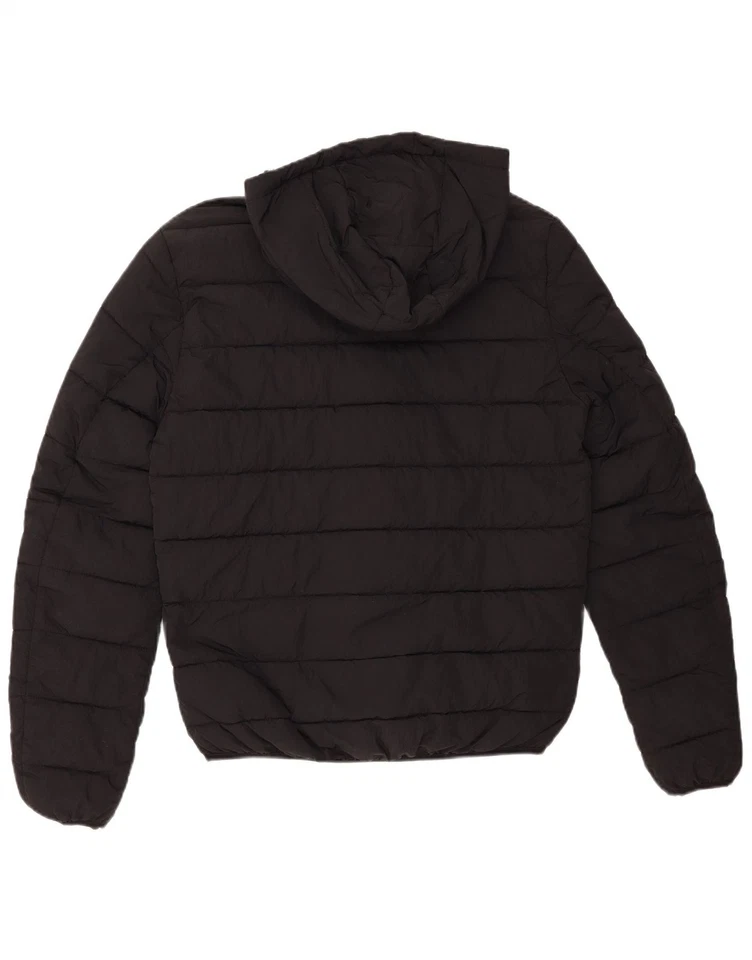 Chaqueta acolchada con capucha LYLE & SCOTT para hombre Reino Unido 36 pequeña negra de nailon BQ06 Foto 2 de 3