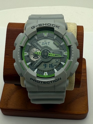 Reloj Casio G-Shock GA-110TS-8A3 Gris/Verde Analógico-Digital 49mm Batería Nueva - Imagen 2 de 12