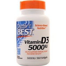 Doctor's Best Vitamin D3 5000IU  360 sgels