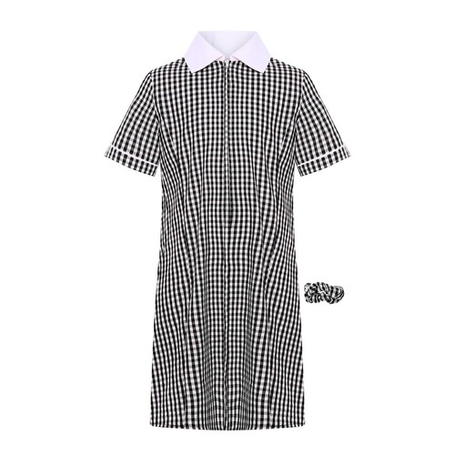 Kids Girls Dress Sundress Gown Pleated Hem Skirt Plaid Short Sleeve Vocation - Picture 27 of 45