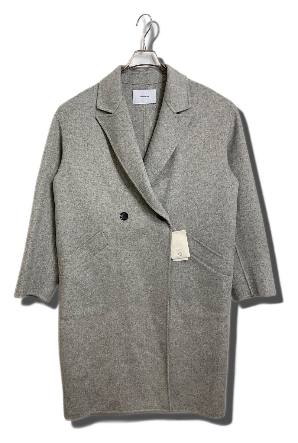 FRAMeWORK SUPER160s Double Breasted Wool Long Coa… - image 1