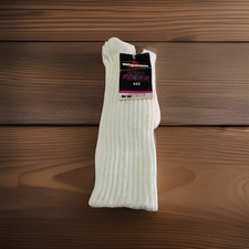 VTG Men s Wigwam S.O.C.K.S 622 Orlon Acrylic Crew Size 11-13 White THICK