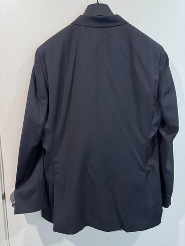 Men's Hart Schaffner Marx Two Piece Suit - Solid Navy Blue - 46L Jacket 38 Pants - Picture 2 of 17