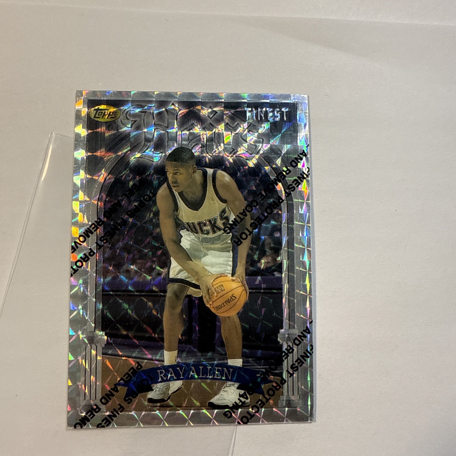 1996/97 Topps Finest Ray Allen Uncommon Refractor Silver Xfractor #252 Rookie RC