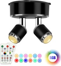 Led Wireless Spotlight Battery Operated Lights With Remote Control Dimmable Mini