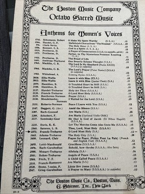 O Lord Most Holy Anthems For Women s Voices Chorus 