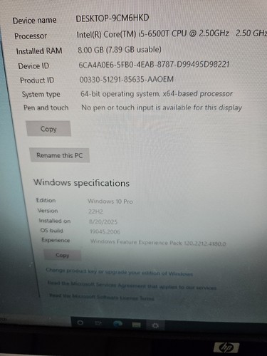 Lenovo ThinkCentre M910q Tiny i5-6500T 8GB 512 SSD Win 10 Pro - Picture 5 of 5