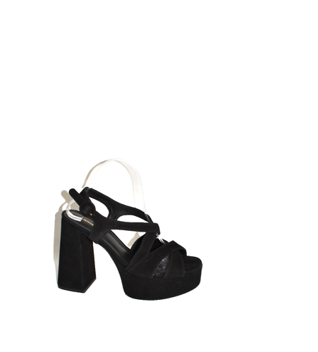 New! Larroudé Bee Sandal Black Suede Size 10 DD512 - Picture 2 of 6