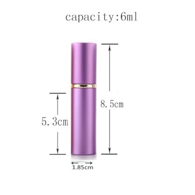 6ml Portable Mini Refillable Perfume Atomizer Empty Sprayer for Travel GRAY