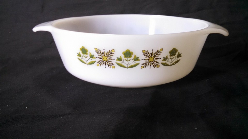 Fire King Anchor Hocking MEADOW GREEN 1 Quart Casserole Dish 436