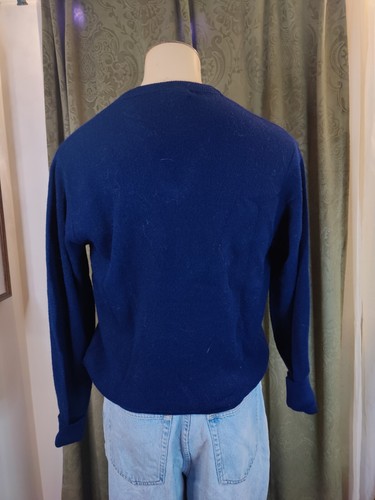 Vintage Men's Seattle Mariners Sweater 80's XL Acrylic Navy Blue Baseball NWT - Picture 3 of 6