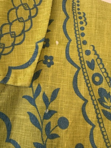 Flachs 100 % Leinen limettengrün und blau Paisley Print Top und Shorts Set Größe P - Bild 5 von 10
