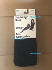 Vintage American Apparel Thigh High Socks Black White Solid Over The Knee Stripe