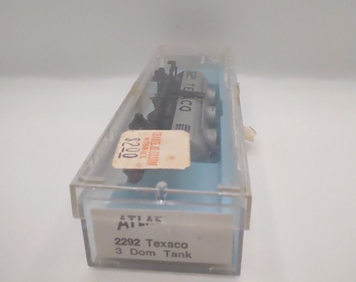 N Scale Atlas 2292 Texaco 3-Dome Tank Car In Original Container - Picture 18 of 18