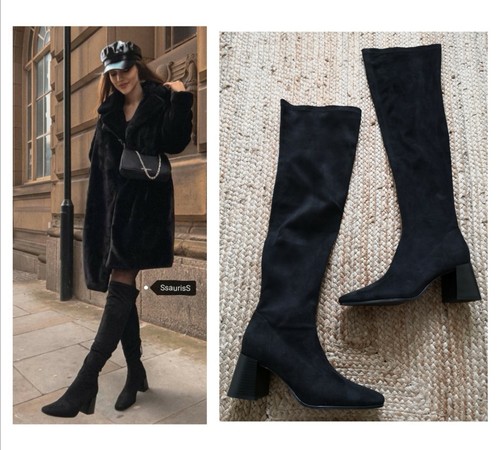 zara faux suede boots