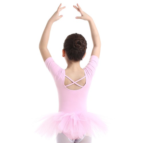 UK Toddler Kid Girl Dance Dress Ballet Gymnastics Leotard Tutu Dancewear Costume - Picture 44 of 61