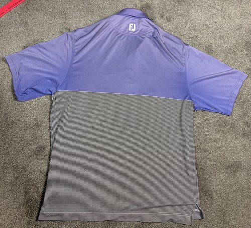 FootJoy FJ Men's Purple Stripped Golf Polo Shirt Large - Bild 7 von 9