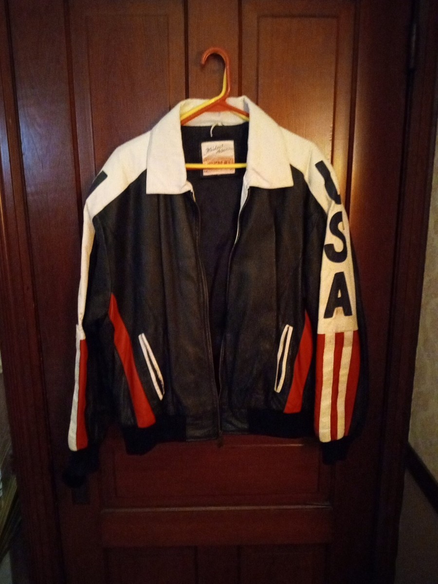 80’s Michael Hoban Leather Bomber Jacket Vtg Michael Hoban Leather Jacket WhereIAm Size XL USA