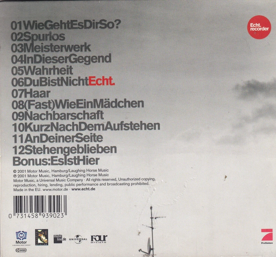 Echt - Recorder - CD-856- near mint - Bild 2 von 2