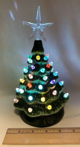Keramik beleuchtet 9 Zoll Weihnachtsbaum LED Leuchten - Bild 10 von 10