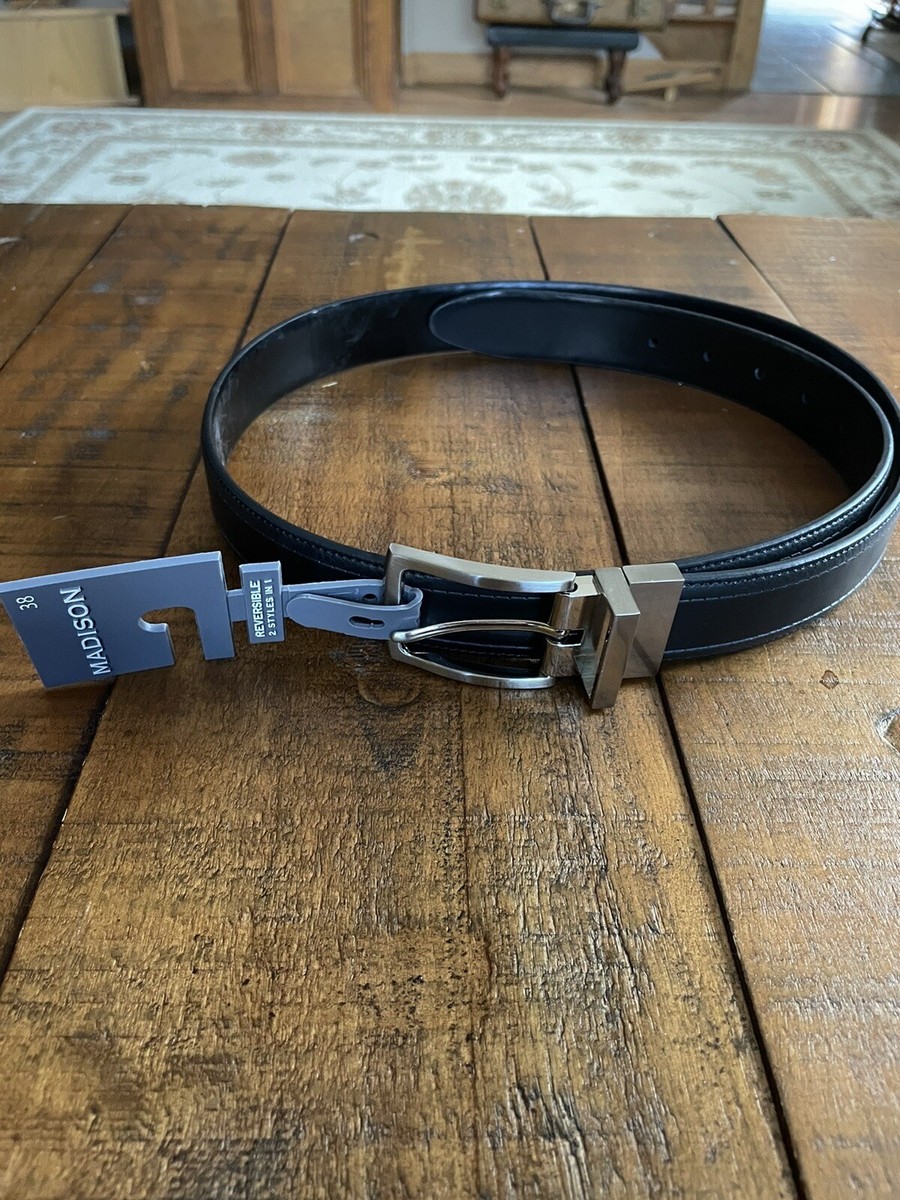 Men's MADISON Size 38 Reversible Black Belt | eBay