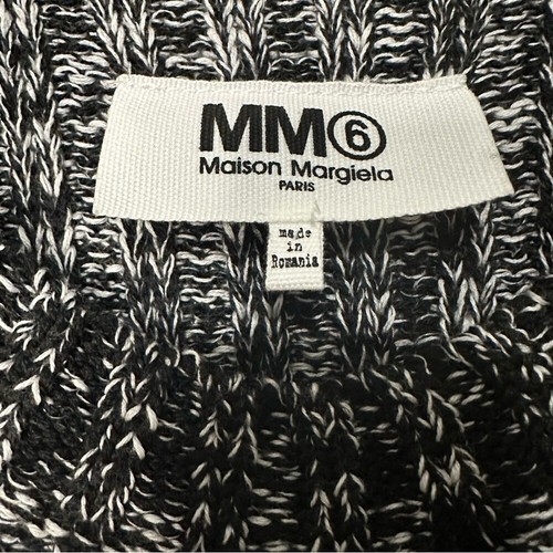 MM6 Maison Margiela Knit Ribbed Dress Sleeveless Two Tone Pullover Comfort Gray - Picture 5 of 9