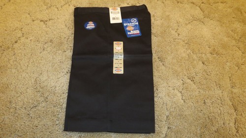 Dickies Girl's Jr Bermuda Shorts Stretch Fabric KR714KH Size 9 Black 32" x 13" - Picture 2 of 9